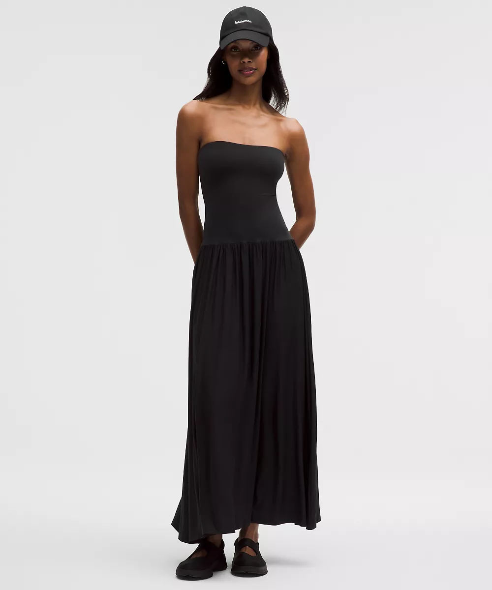 Robe longue 2-en-1 — Black, view 1