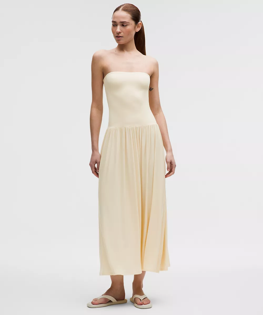 Robe longue 2-en-1 — Butter Cream, view 1