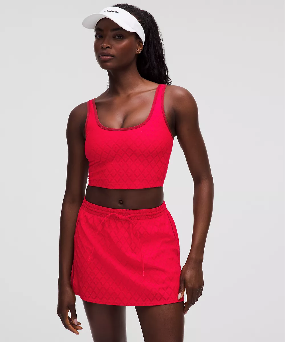 Débardeur de tennis en mesh texturé *Maintien moyen, bonnet B/C — Lululemon Red/Dark Sport Red, view 1