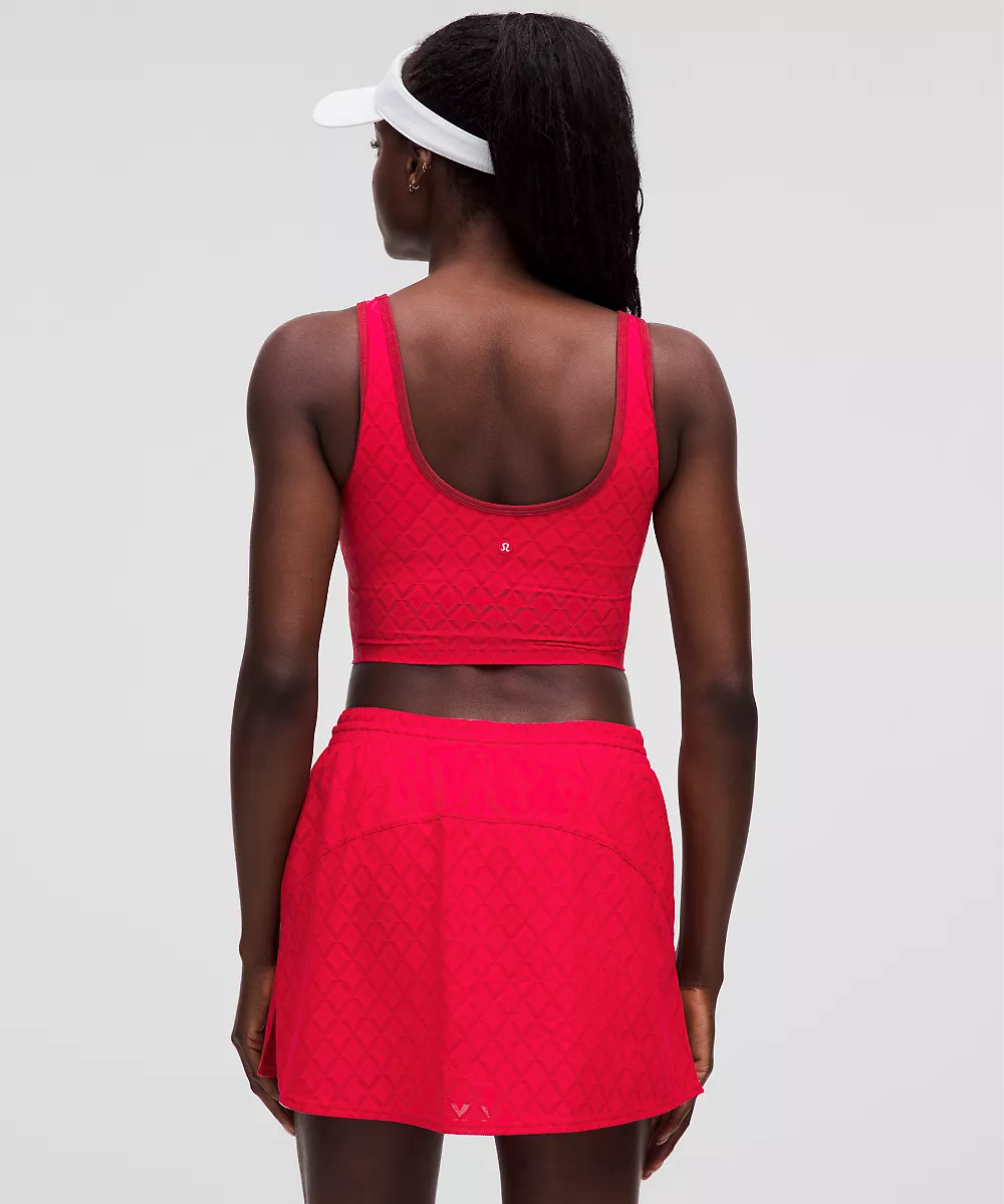 Débardeur de tennis en mesh texturé *Maintien moyen, bonnet B/C — Lululemon Red/Dark Sport Red, view 2
