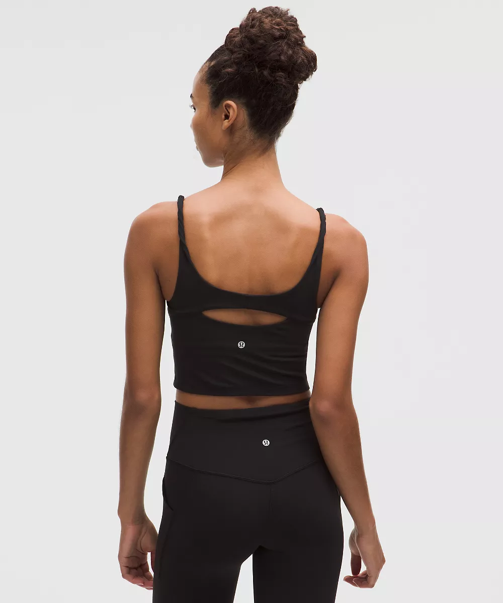 lululemon Align™ débardeur court à bretelles torsadées *Maintien léger, bonnet B/C — Black, view 2