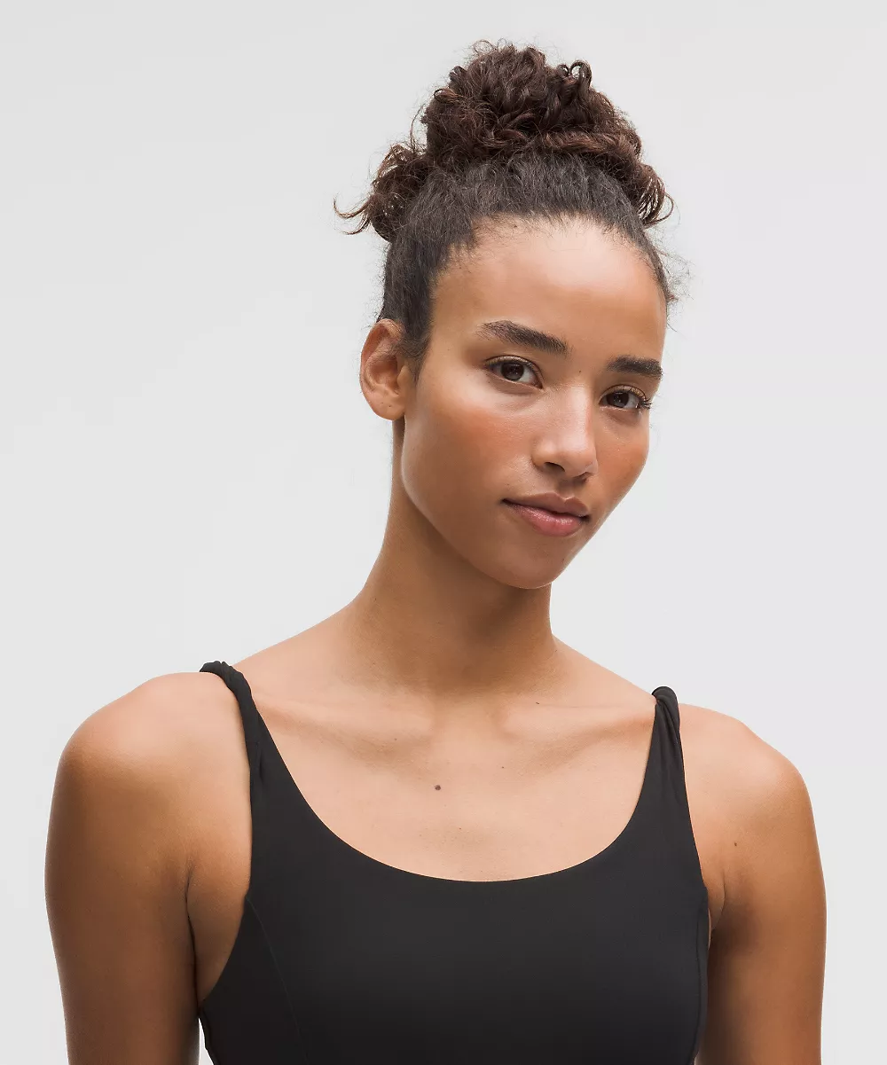 lululemon Align™ débardeur court à bretelles torsadées *Maintien léger, bonnet B/C — Black, view 4