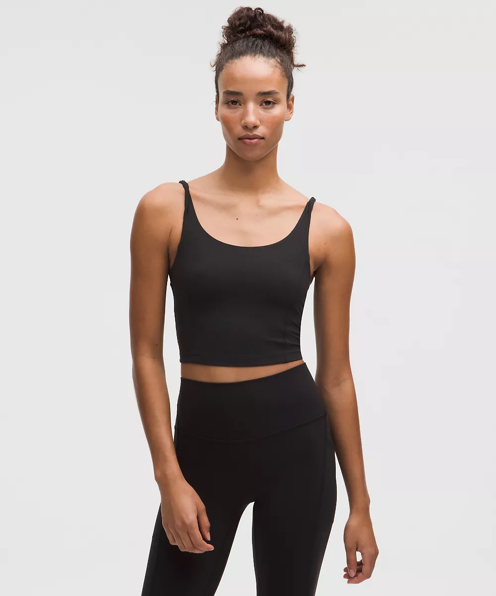 lululemon Align™ débardeur court à bretelles torsadées *Maintien léger, bonnet B/C — Black, view 5
