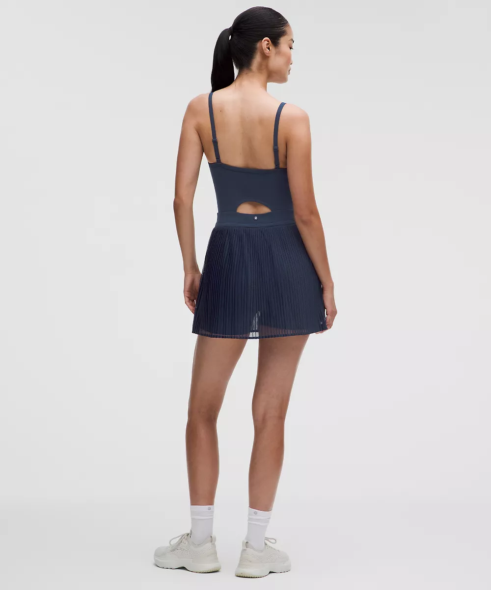 Robe de tennis Ace Advantage à découpes — Club Blue/Club Blue, view 2