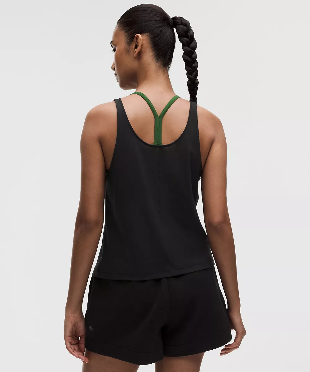 Débardeur en mesh extensible coupe décontractée — Black, view 2