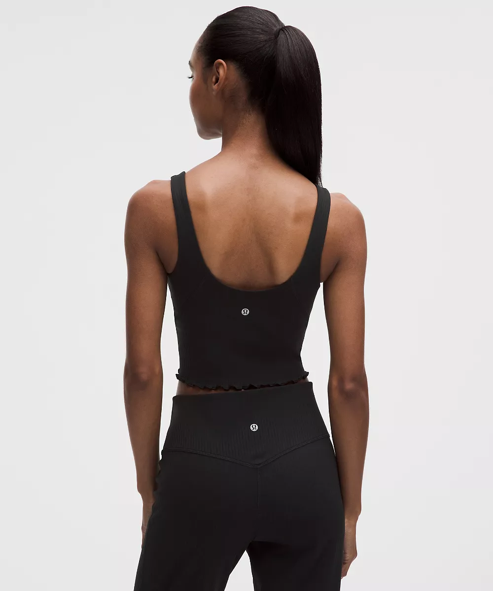 lululemon Align™ débardeur à ourlet ondulé *Maintien léger, bonnet B/C — Black, view 2
