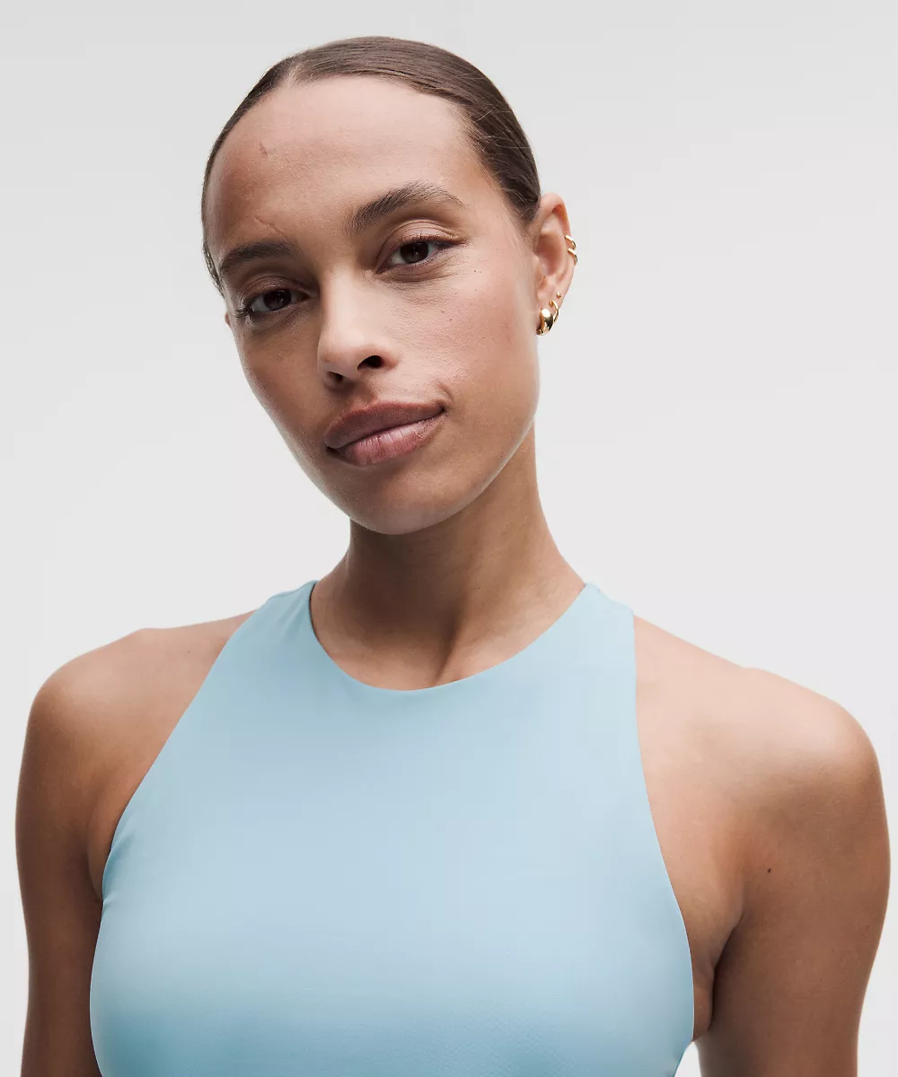 Débardeur de tennis dos nageur col haut *Bonnet B/C — Seafoam, view 4