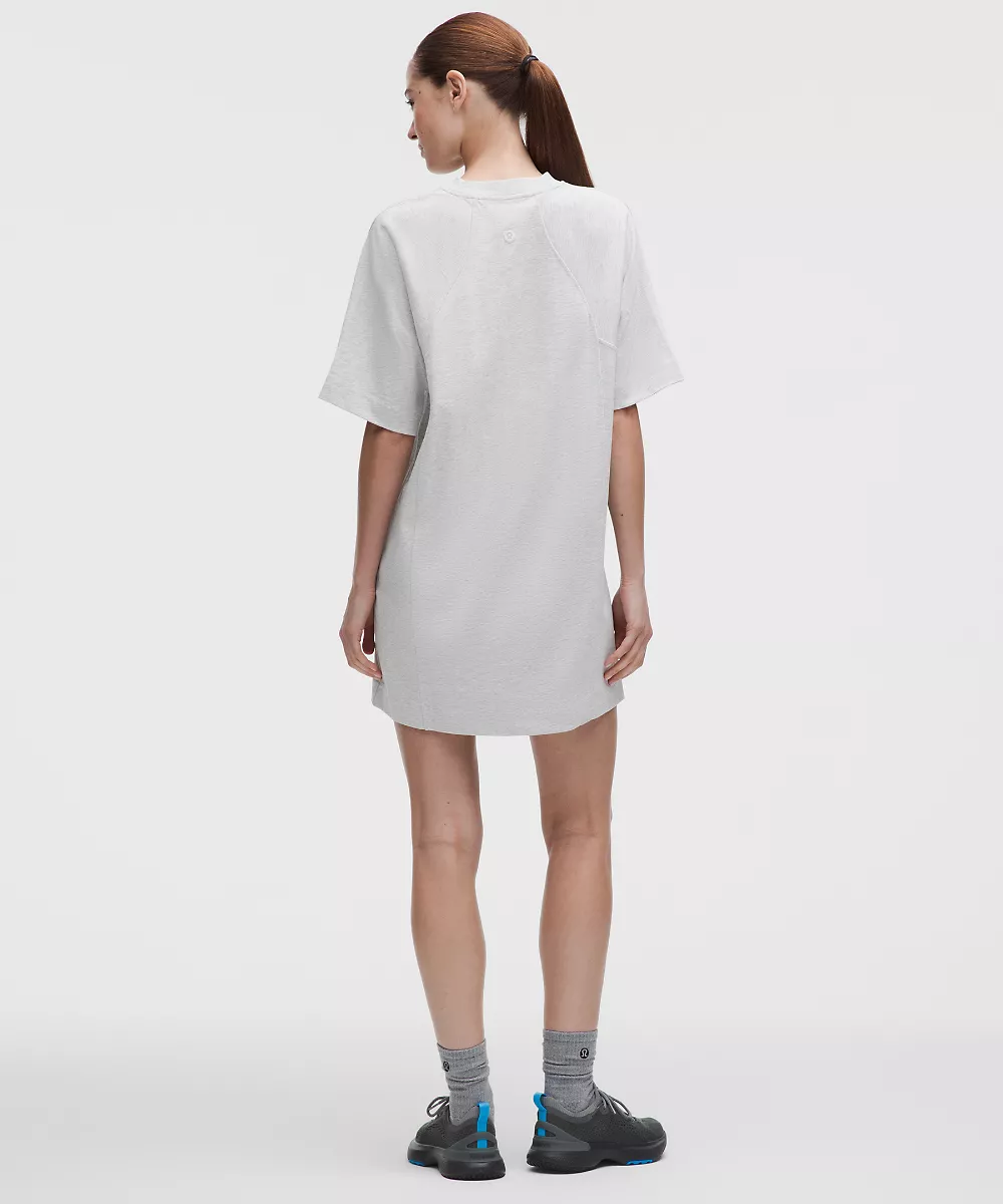 Robe t-shirt Scuba en jersey de coton — Heathered Core Ultra Light Grey, view 2