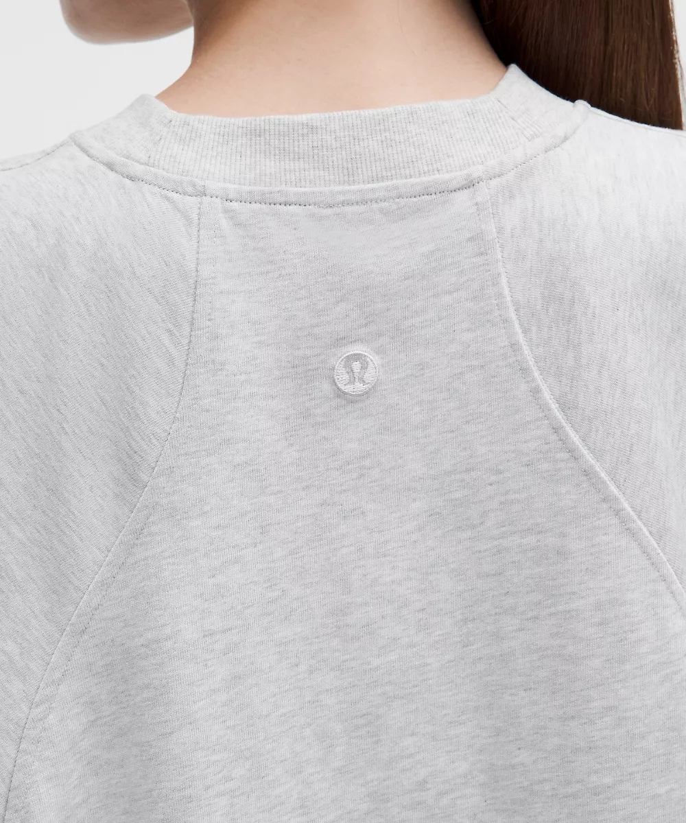 Robe t-shirt Scuba en jersey de coton — Heathered Core Ultra Light Grey, view 4