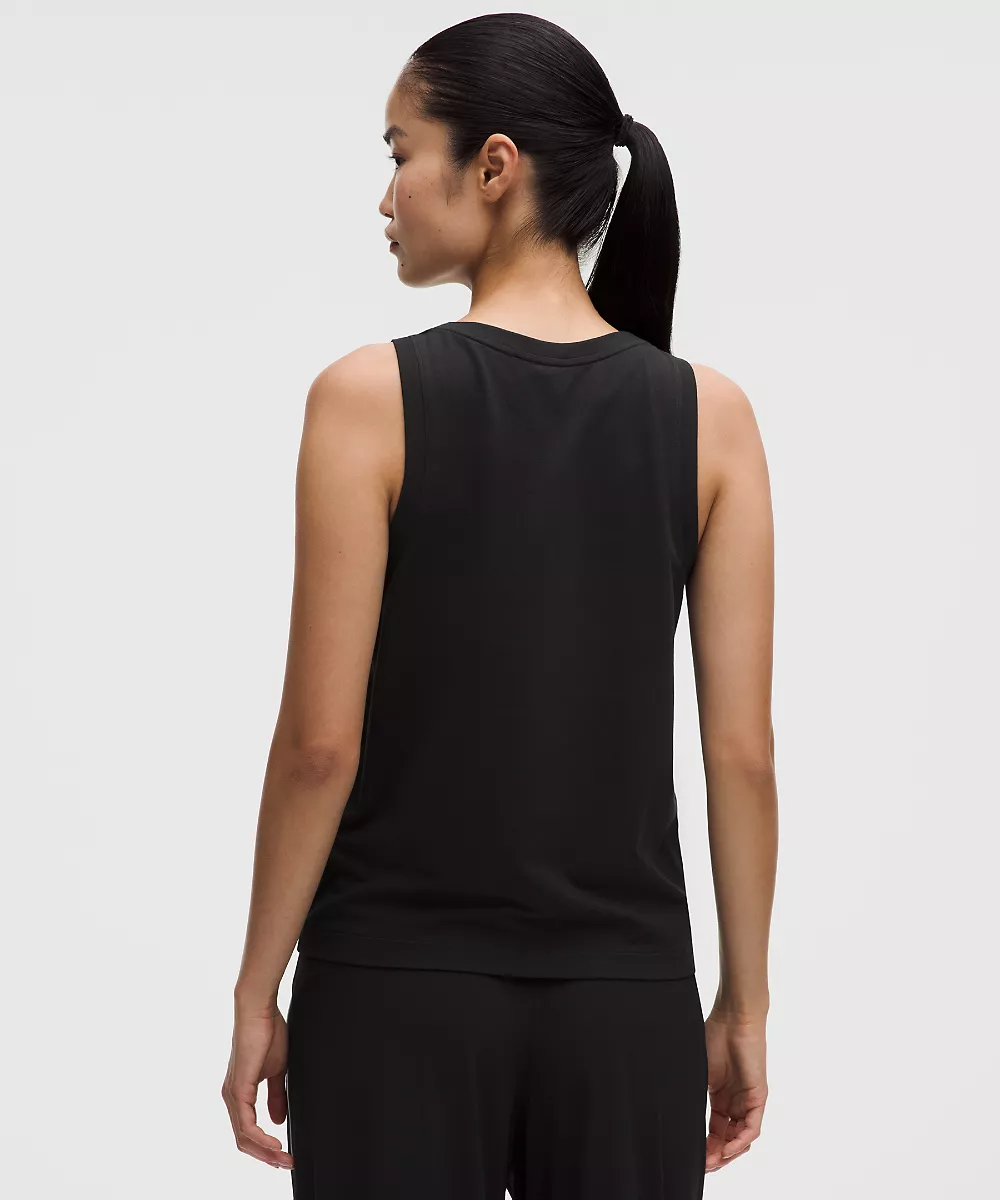 Le débardeur classique en jersey — Black, view 2