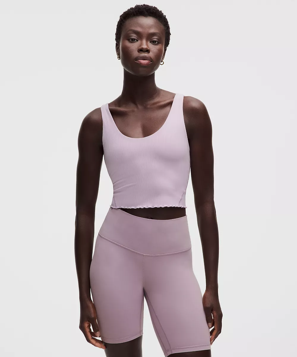 lululemon Align™ débardeur à ourlet ondulé *Maintien léger, bonnet B/C — Lilac Play, view 1