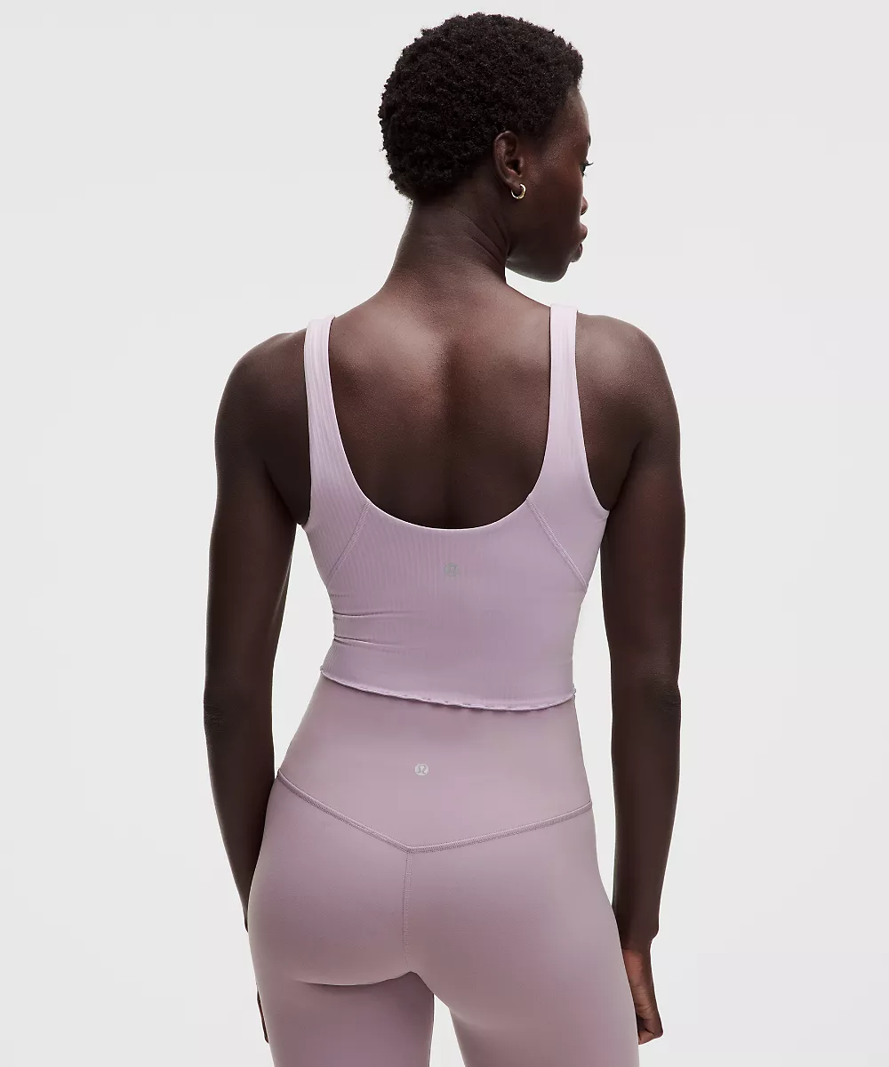 lululemon Align™ débardeur à ourlet ondulé *Maintien léger, bonnet B/C — Lilac Play, view 2