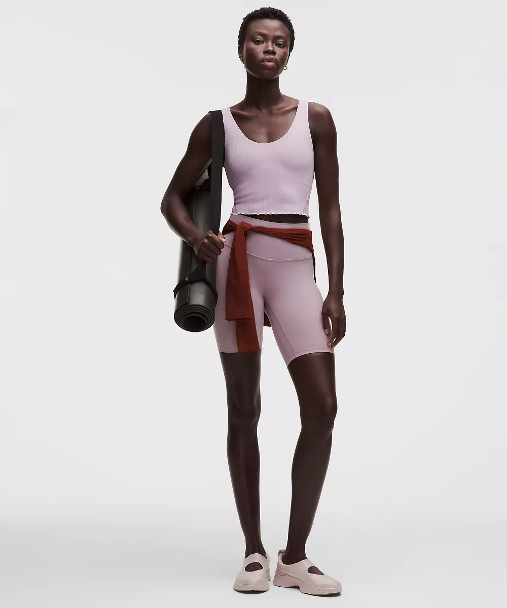 lululemon Align™ débardeur à ourlet ondulé *Maintien léger, bonnet B/C — Lilac Play, view 3
