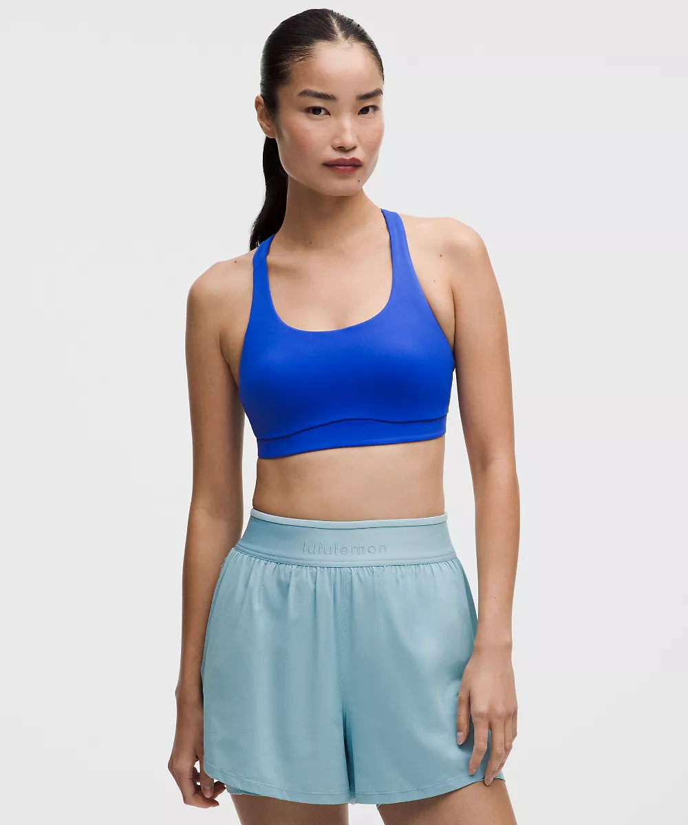 lululemon Energy brassière maintien moyen, bonnets B-D *Evolve — Beach Ball Blue, view 1