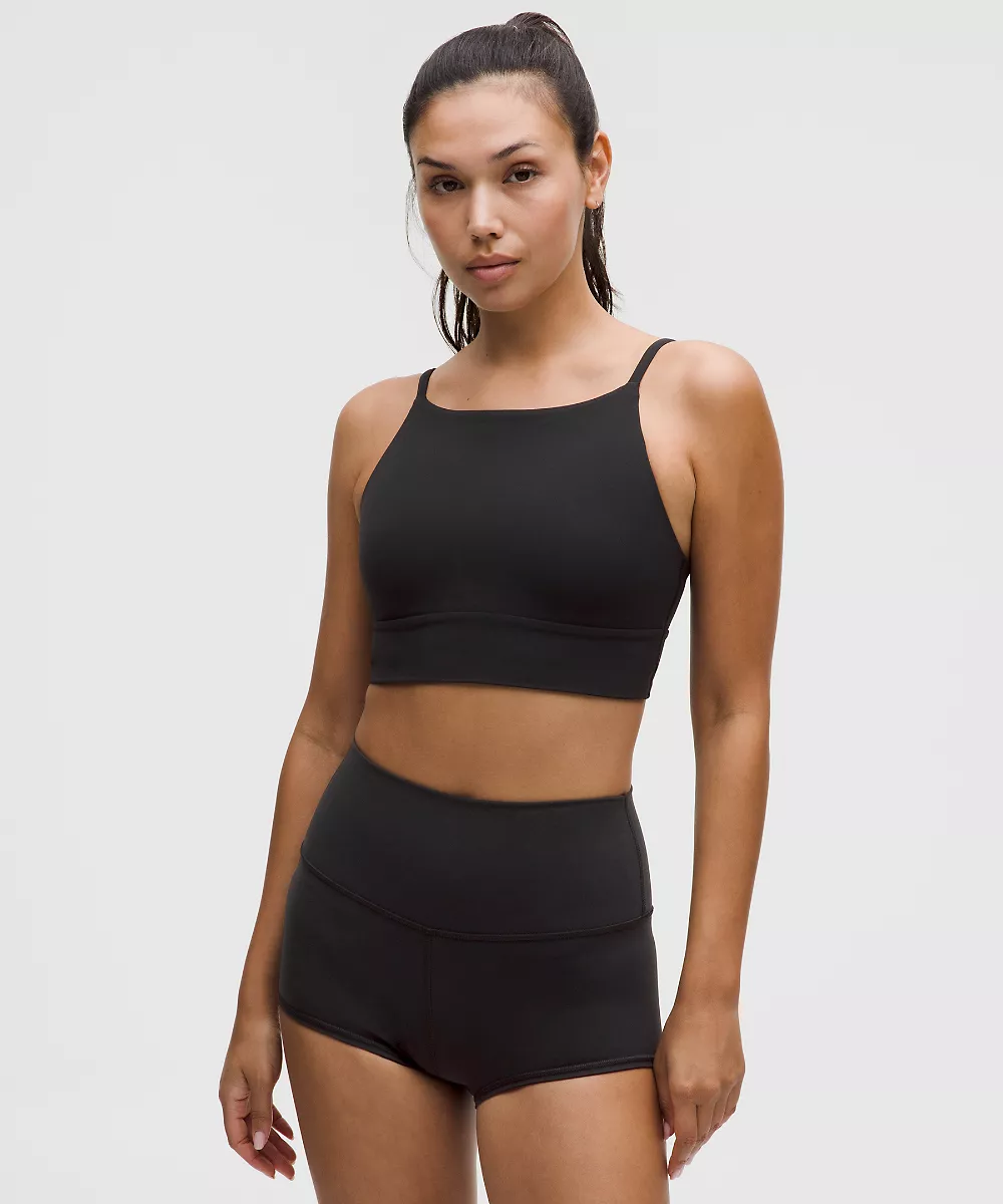 lululemon Focuser brassière col montant *Maintien léger, bonnet A/B — Black, view 1