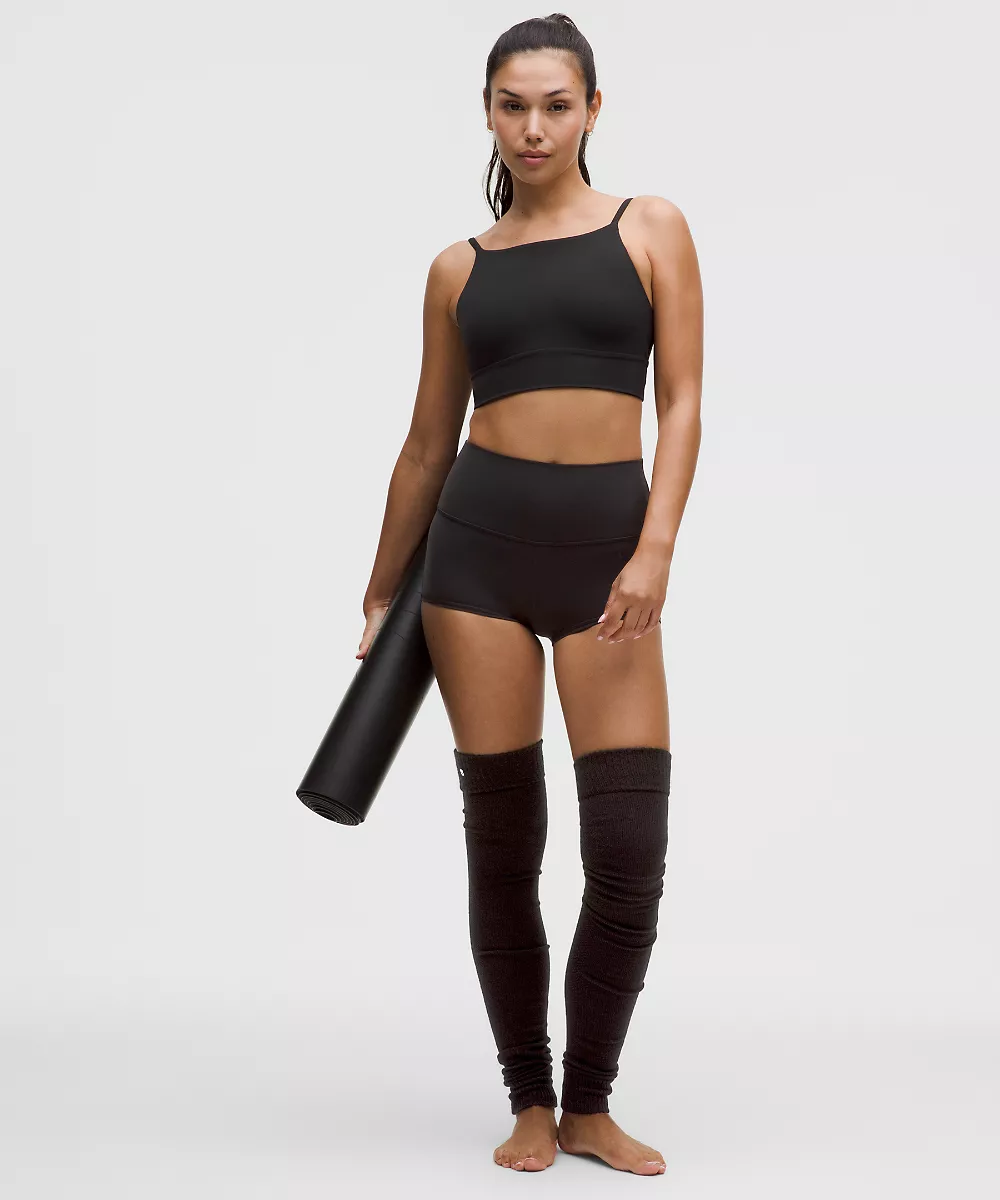 lululemon Focuser brassière col montant *Maintien léger, bonnet A/B — Black, view 3