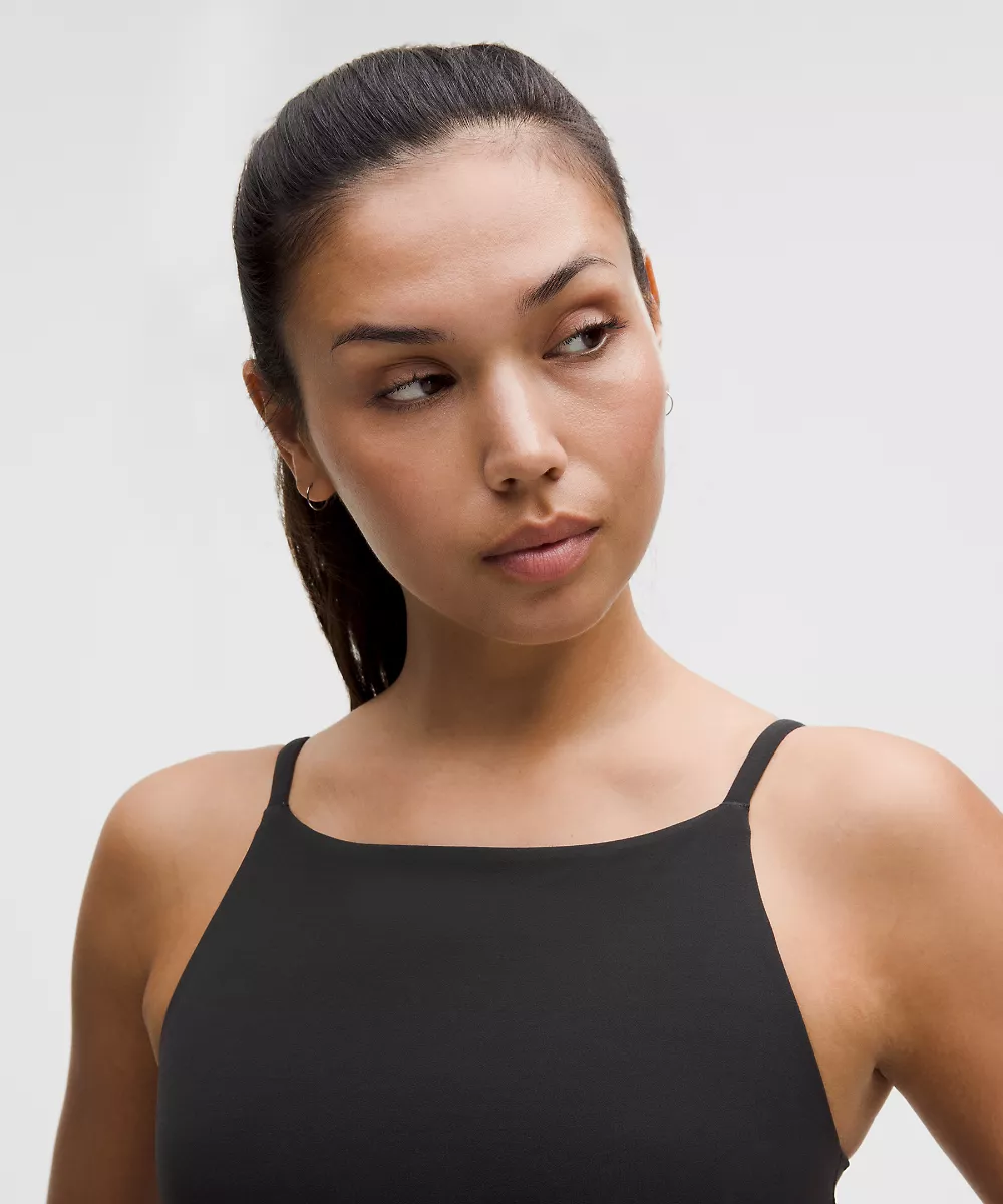 lululemon Focuser brassière col montant *Maintien léger, bonnet A/B — Black, view 4