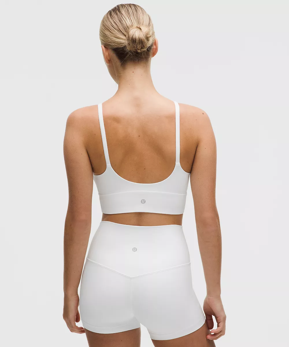lululemon Focuser brassière col montant *Maintien léger, bonnet C/D — White, view 2