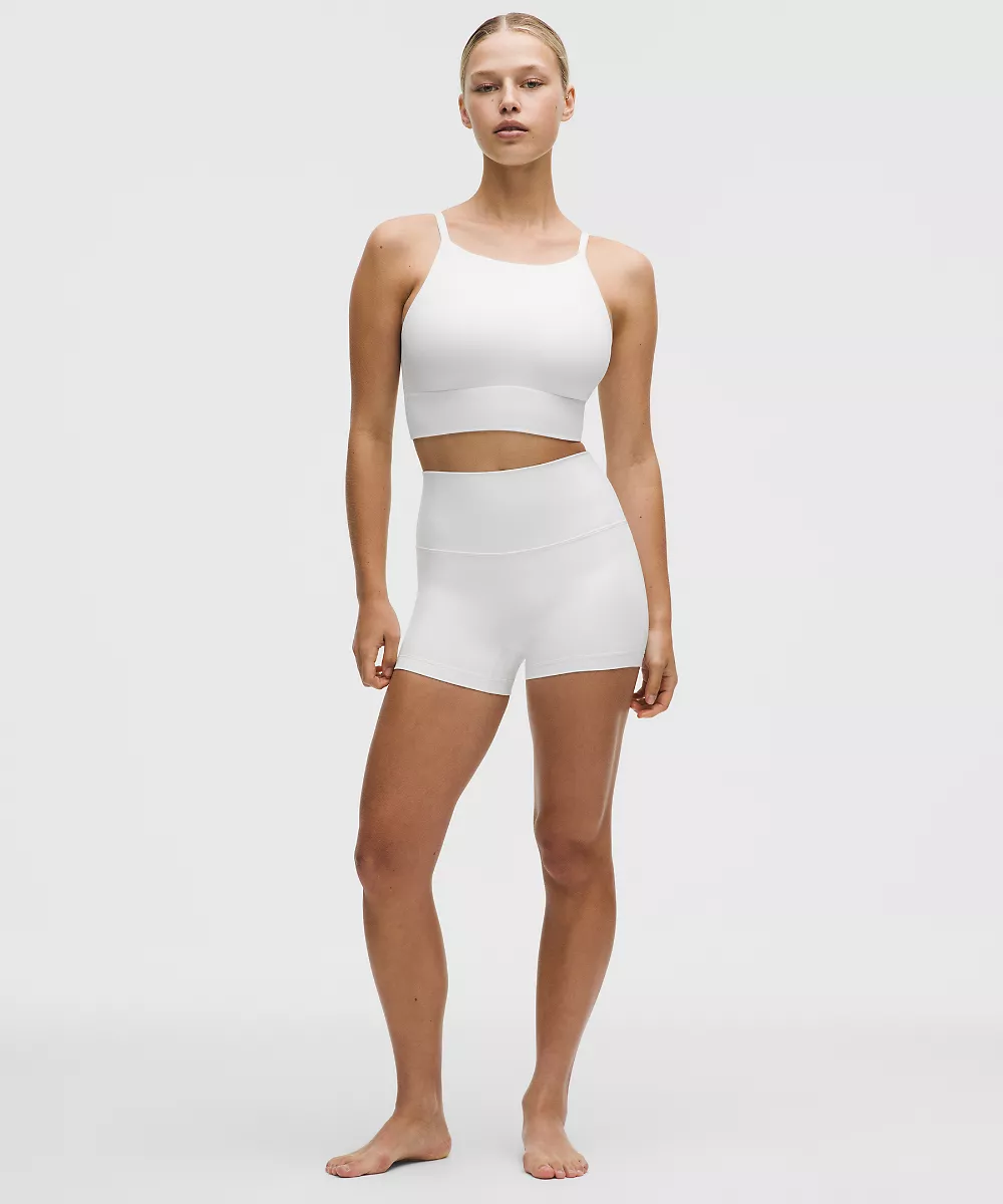 lululemon Focuser brassière col montant *Maintien léger, bonnet C/D — White, view 3