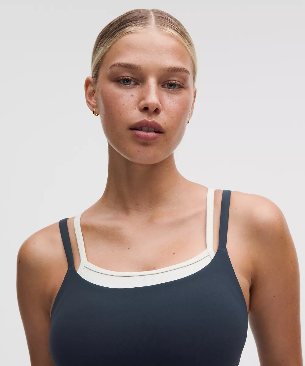 Brassière superposée à bretelles caraco *Maintien léger, bonnet C/D — True Navy/Light Ivory, view 4
