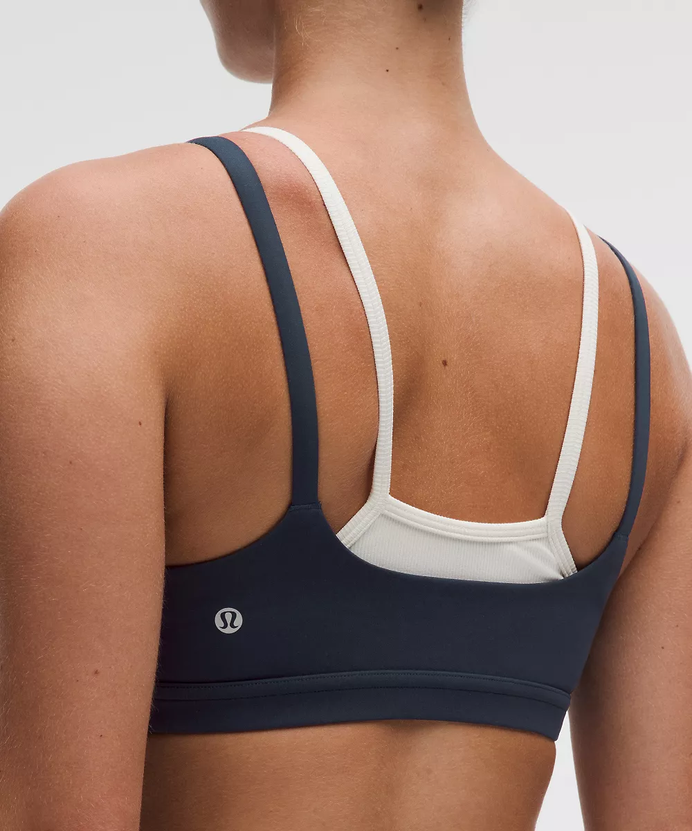 Brassière superposée à bretelles caraco *Maintien léger, bonnet C/D — True Navy/Light Ivory, view 5