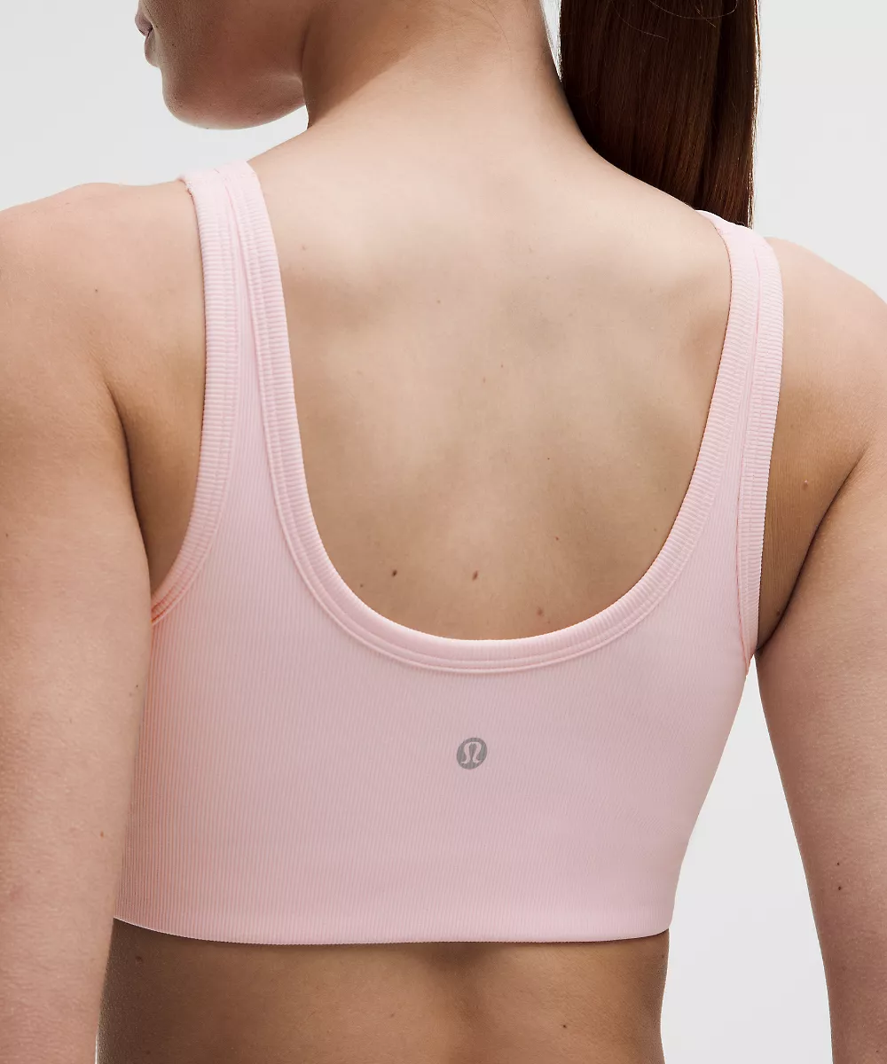 Brassière côtelée Nulu col dégagé *Maintien léger, bonnet B/C — Pink Pearl, view 5