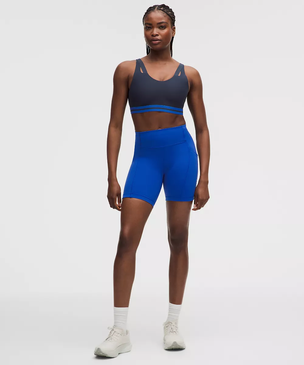 Levitation brassière de sport *Maintien élevé, bonnets B–DD — True Navy/Beach Ball Blue/Seafoam, view 3