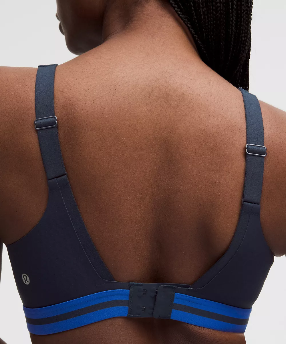 Levitation brassière de sport *Maintien élevé, bonnets B–DD — True Navy/Beach Ball Blue/Seafoam, view 5