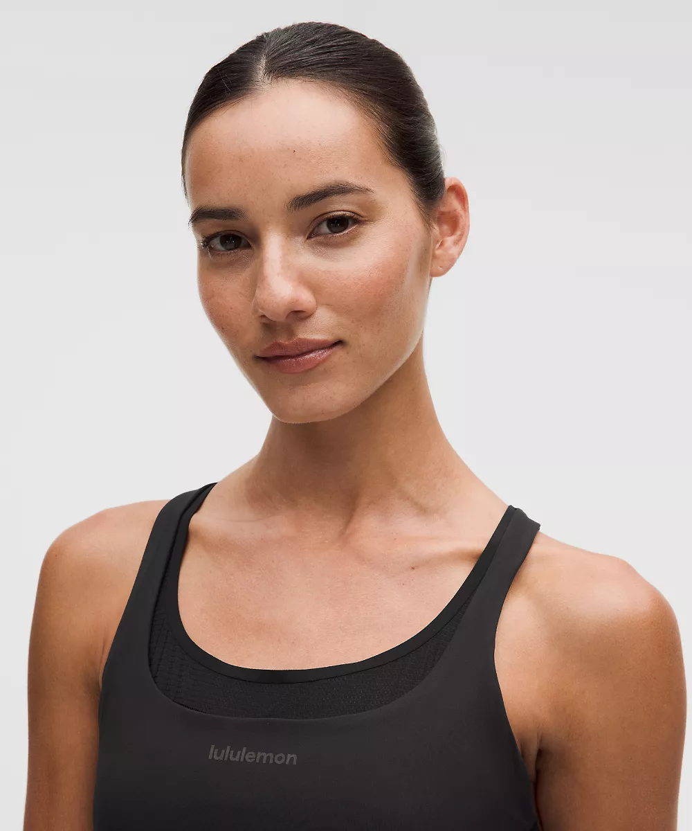 lululemon Energy brassière longline avec rangement Evolve *Maintien moyen, bonnet B/C — Black, view 4