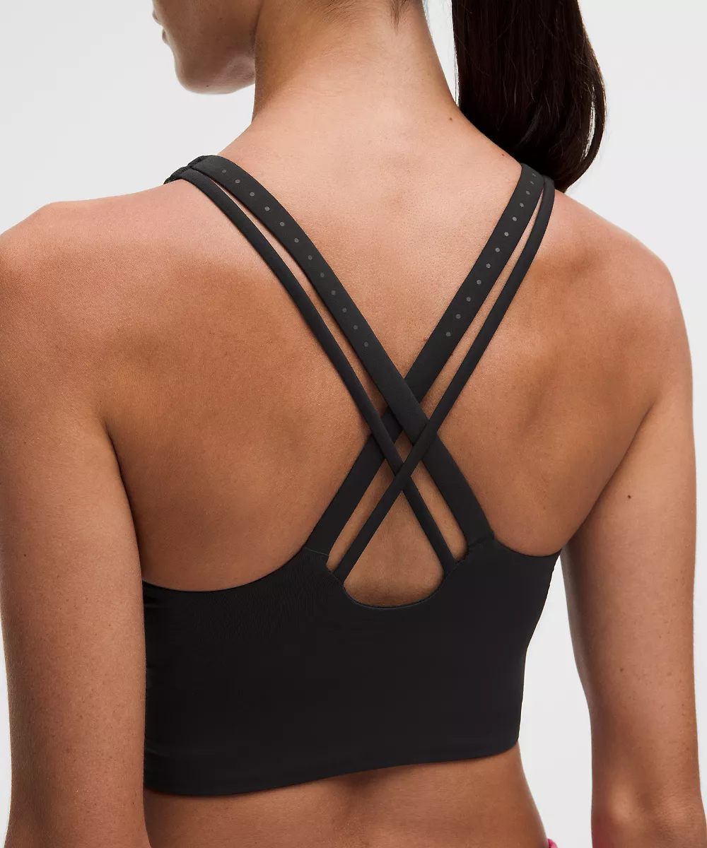 lululemon Energy brassière longline avec rangement Evolve *Maintien moyen, bonnet B/C — Black, view 5