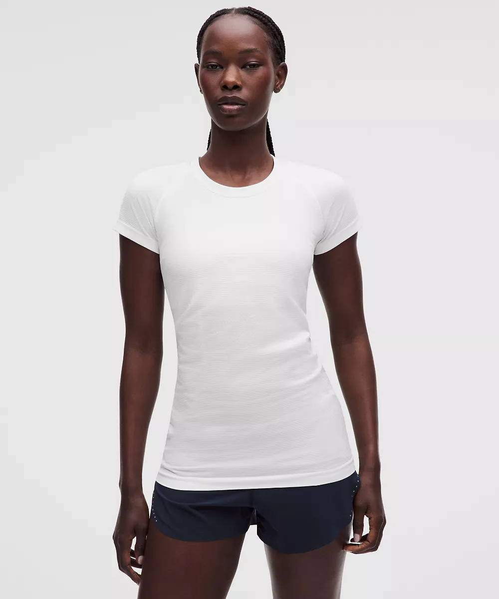 Chemise Swiftly Tech manches courtes 2.0 *Longueur hanches — White/White, view 1