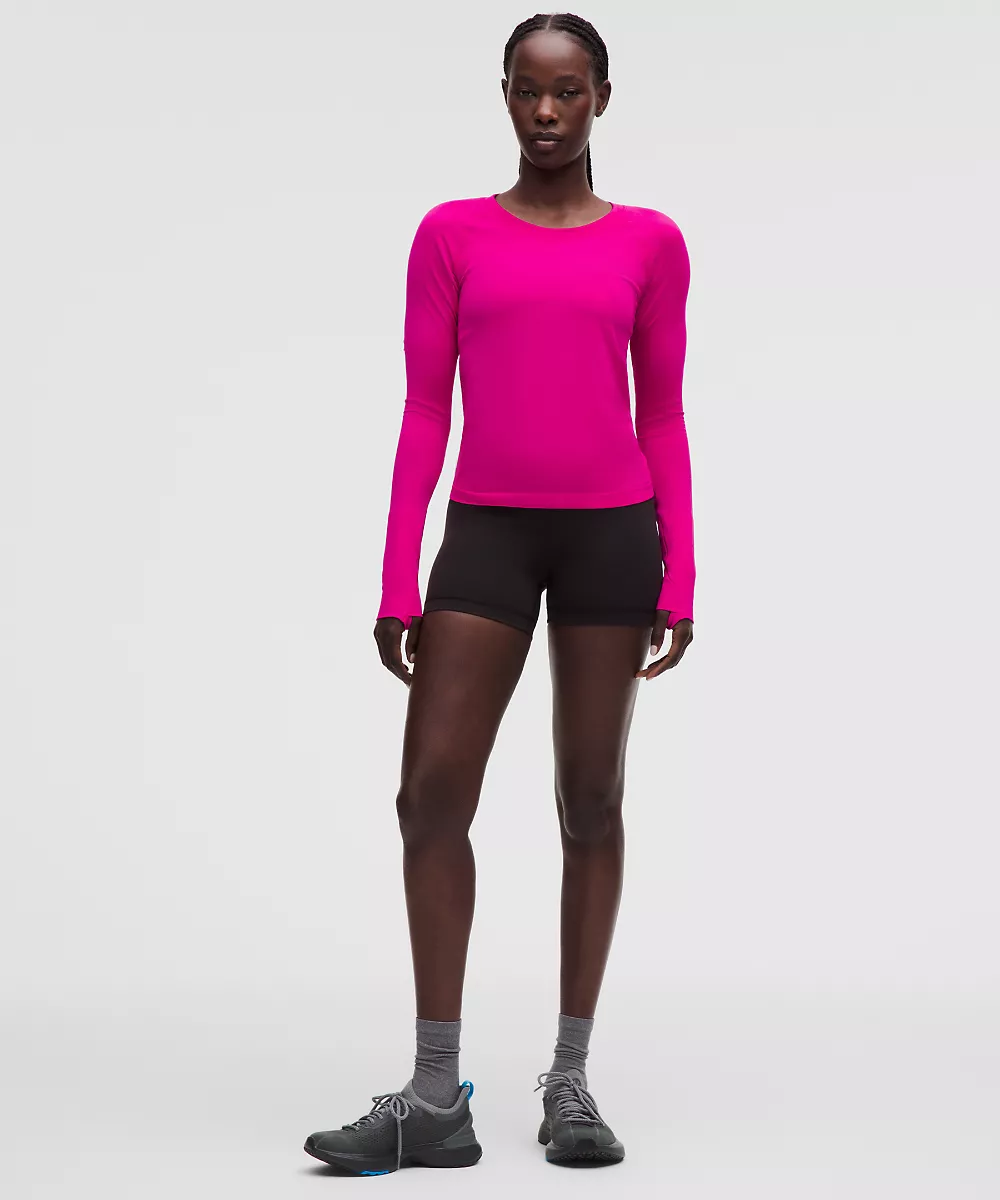 Chemise Swiftly Tech manches longues 2.0 *Longueur taille — Pink Flare/Pink Flare, view 2