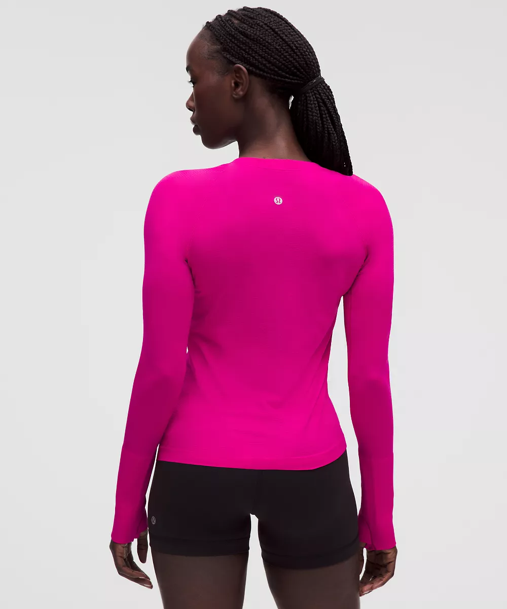 Chemise Swiftly Tech manches longues 2.0 *Longueur taille — Pink Flare/Pink Flare, view 3