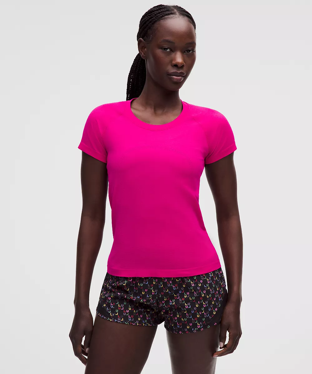 Chemise Swiftly Tech manches courtes 2.0 *Longueur taille — Pink Flare/Pink Flare, view 1