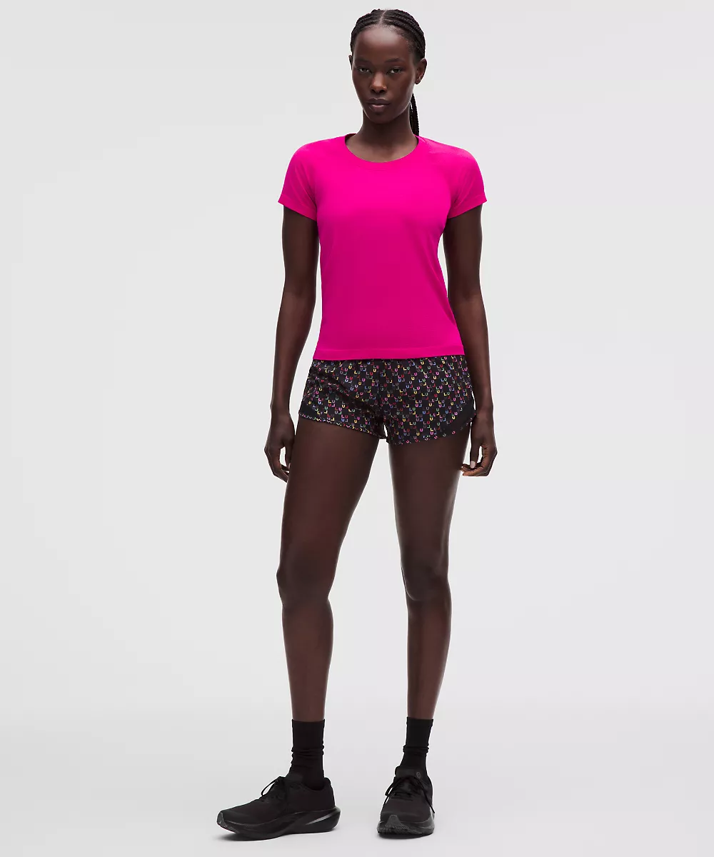 Chemise Swiftly Tech manches courtes 2.0 *Longueur taille — Pink Flare/Pink Flare, view 2