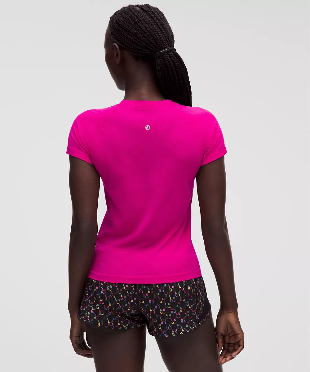 Chemise Swiftly Tech manches courtes 2.0 *Longueur taille — Pink Flare/Pink Flare, view 3