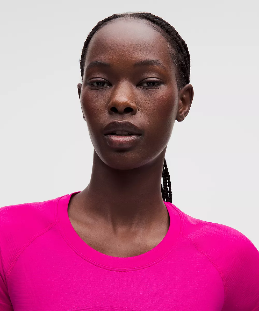 Chemise Swiftly Tech manches courtes 2.0 *Longueur taille — Pink Flare/Pink Flare, view 4