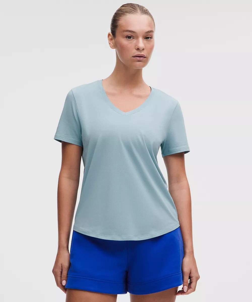 Love t-shirt col V — Seafoam, view 1
