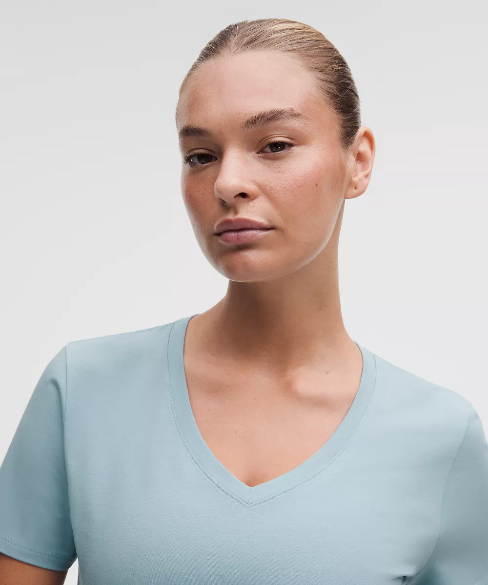 Love t-shirt col V — Seafoam, view 4