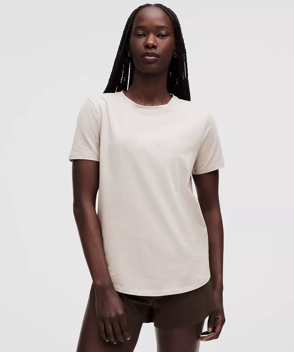 Love t-shirt col rond — Downtown Tan, view 1