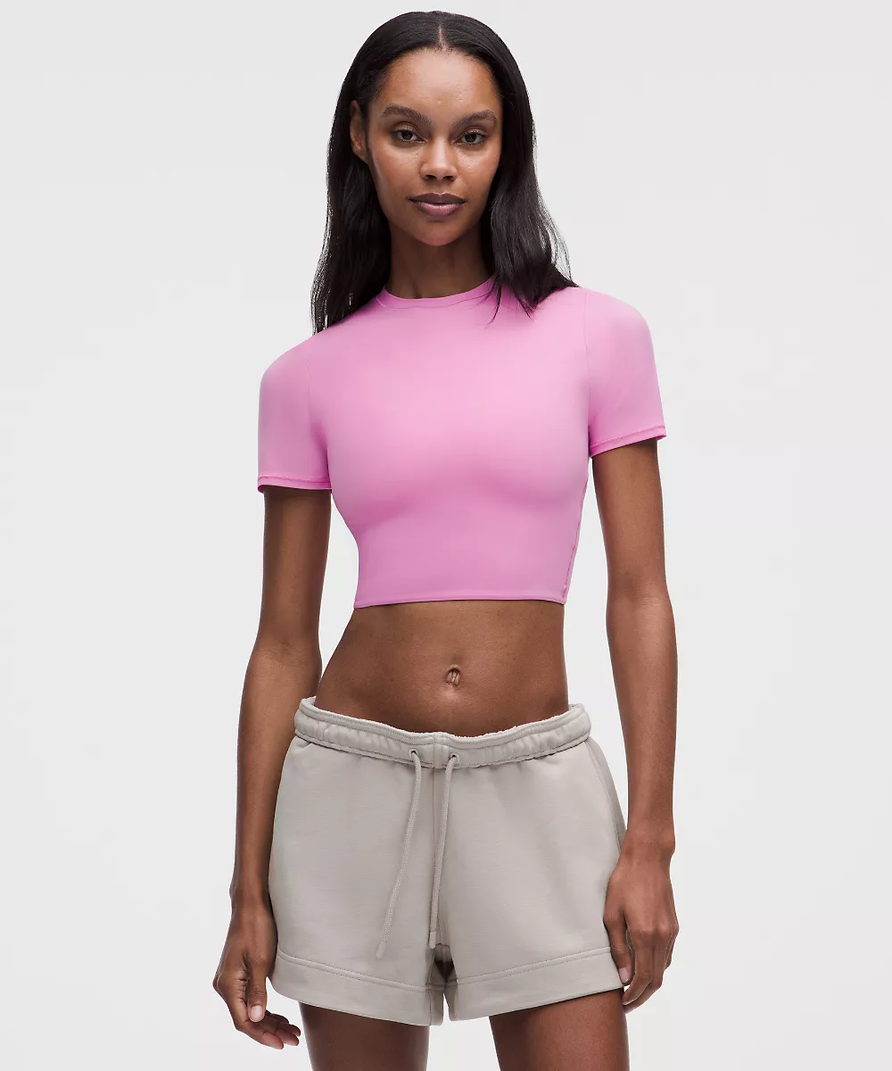 T-shirt court col rond Nulu ultra-doux Wundermost — Sweet Sorbet, view 1
