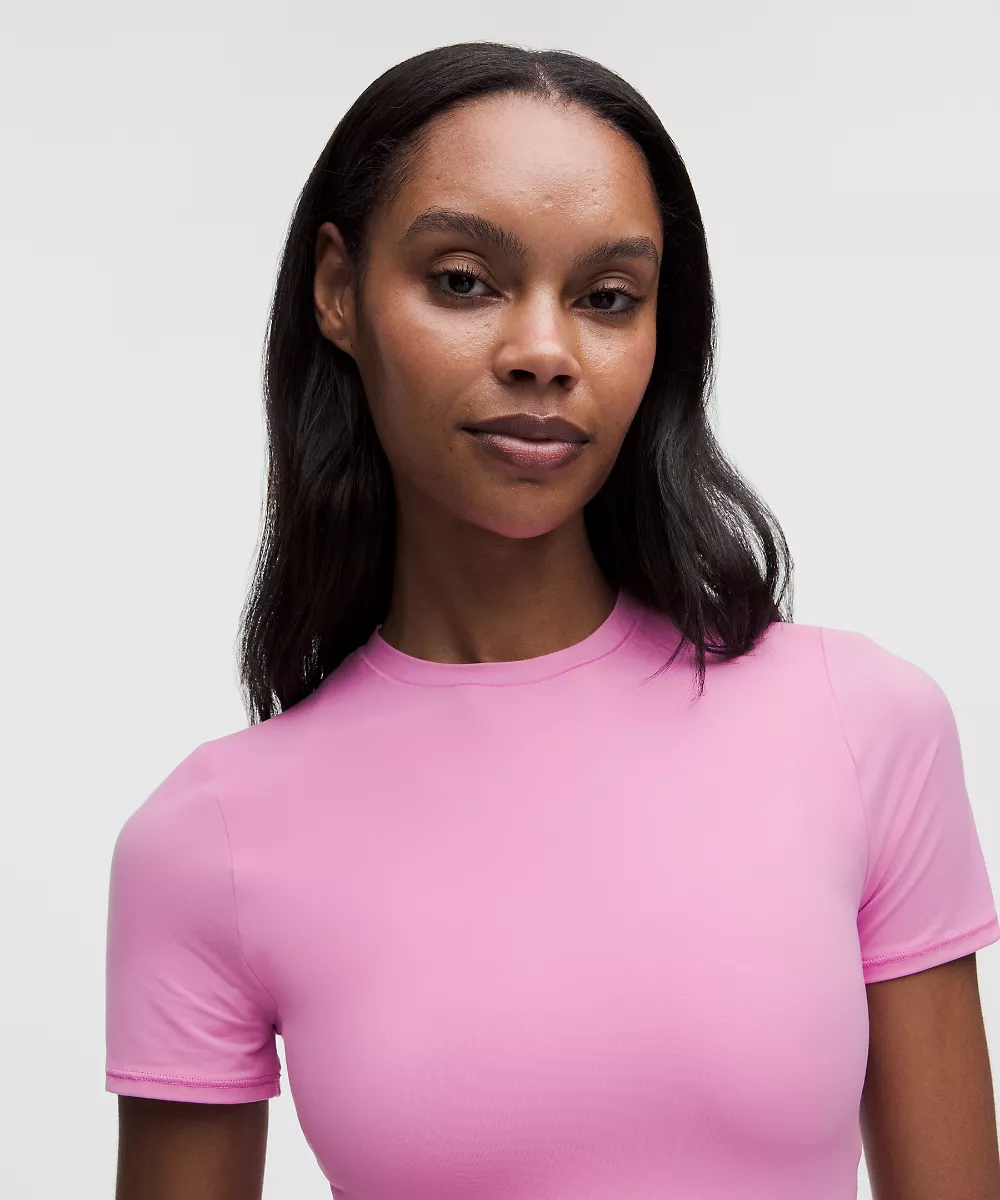 T-shirt court col rond Nulu ultra-doux Wundermost — Sweet Sorbet, view 4