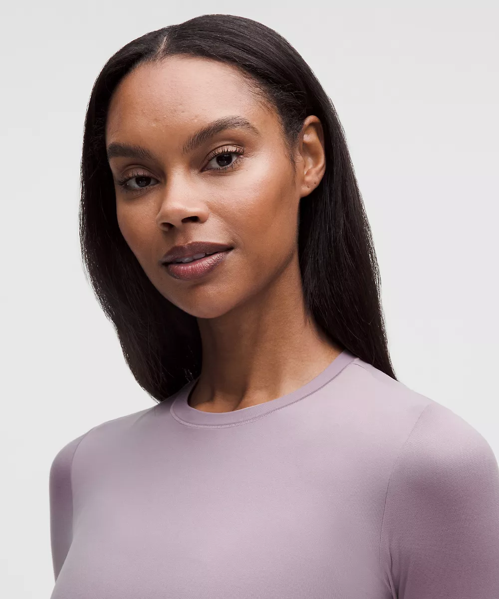 Chemise col rond manches longues Nulu ultra-douce Wundermost — Lotus Lavender, view 4