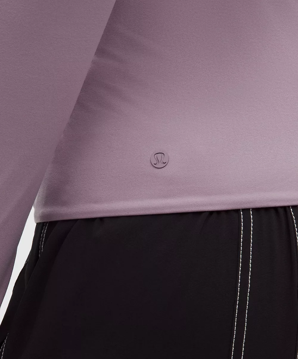 Chemise col rond manches longues Nulu ultra-douce Wundermost — Lotus Lavender, view 5