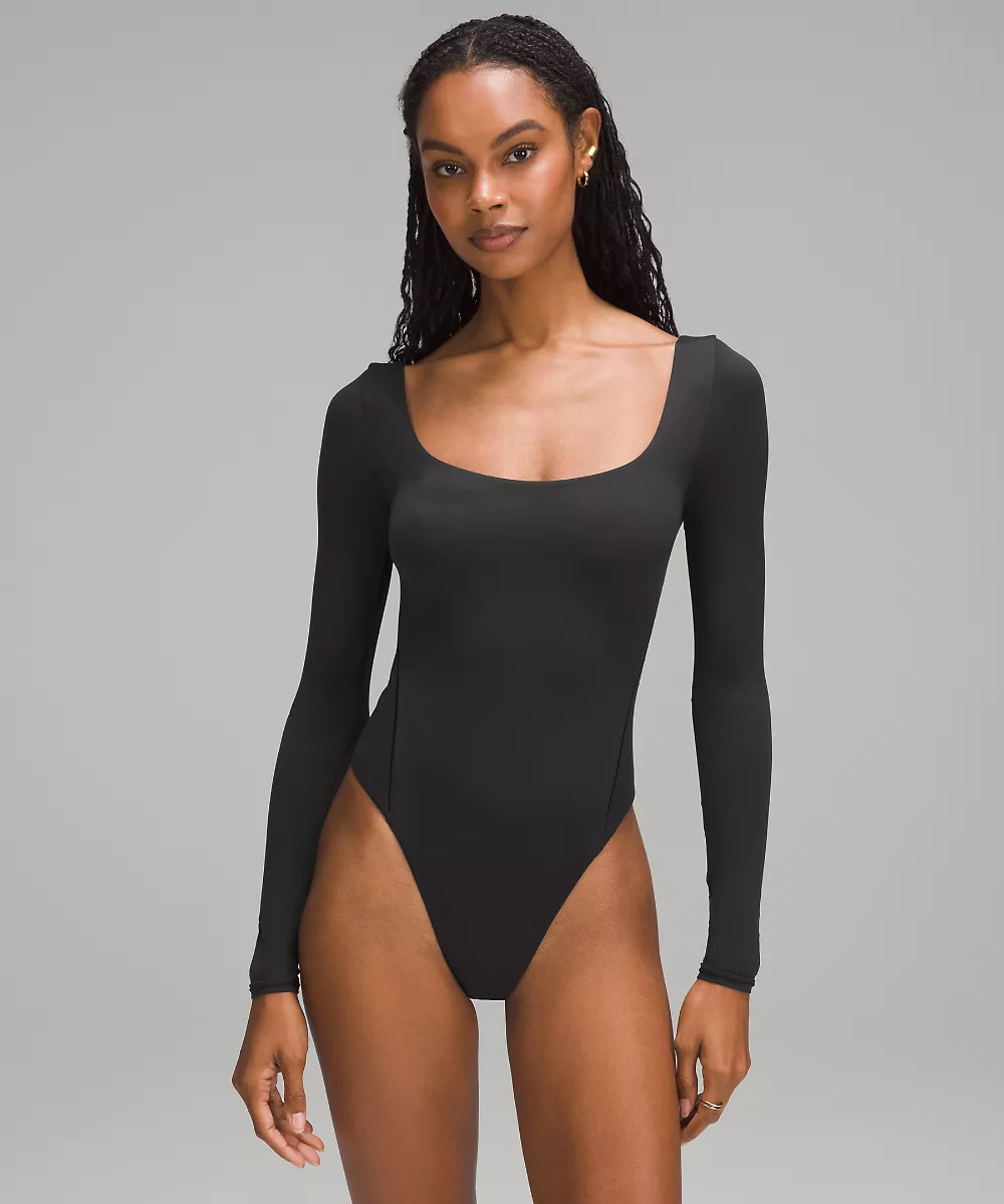 Body col carré manches longues Nulu ultra-doux Wundermost — Black, view 2