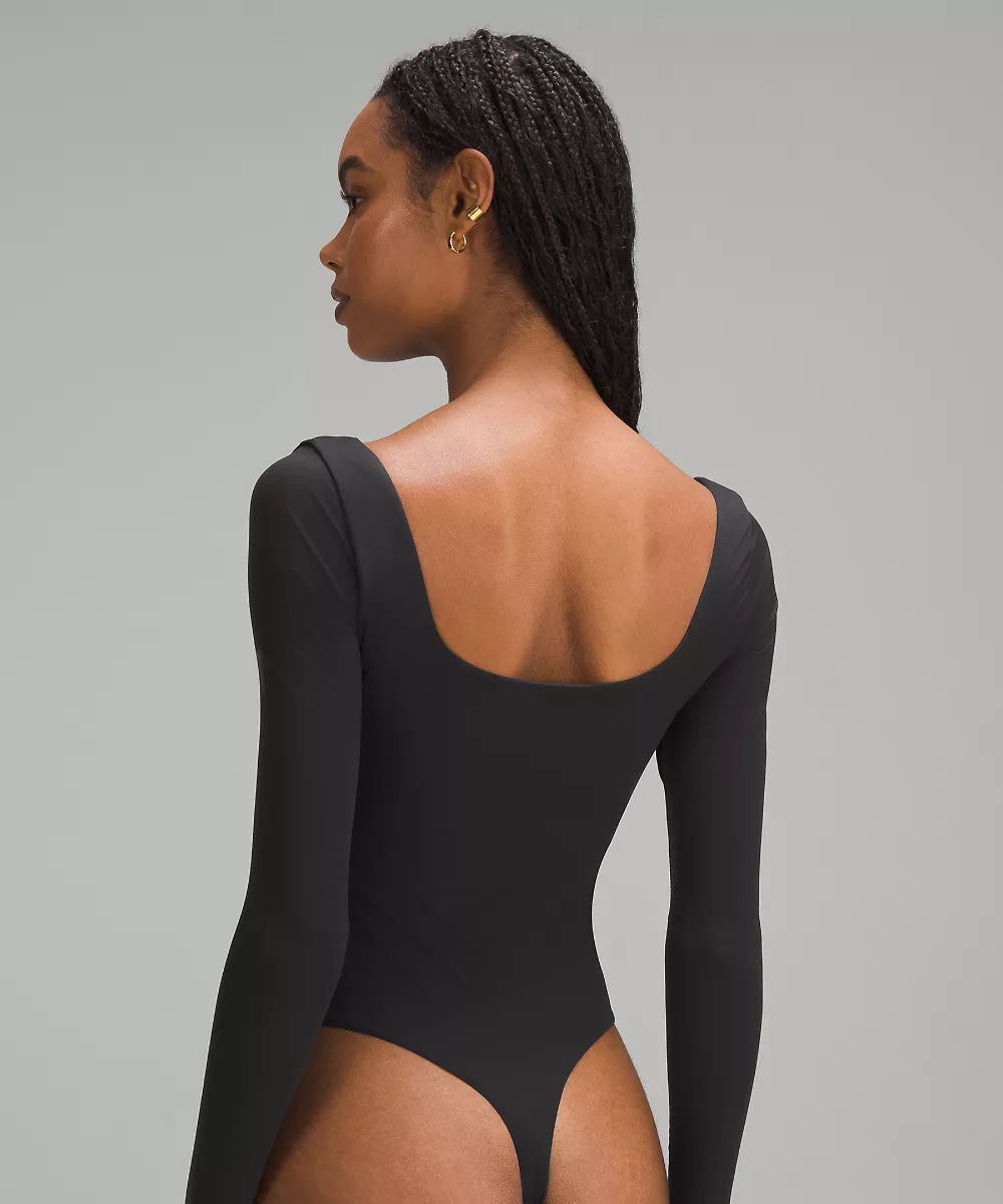 Body col carré manches longues Nulu ultra-doux Wundermost — Black, view 3