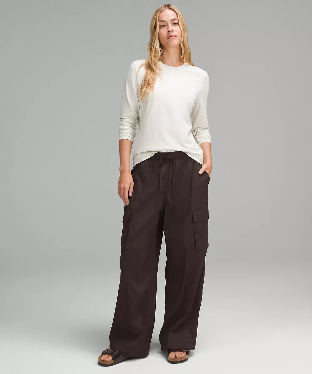 Chemise manches longues col rond en coton biologique — Bone, view 2