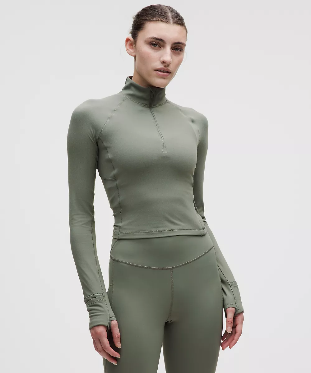It's Rulu sweat court demi-zip *Updated — Willow Leaf, view 1