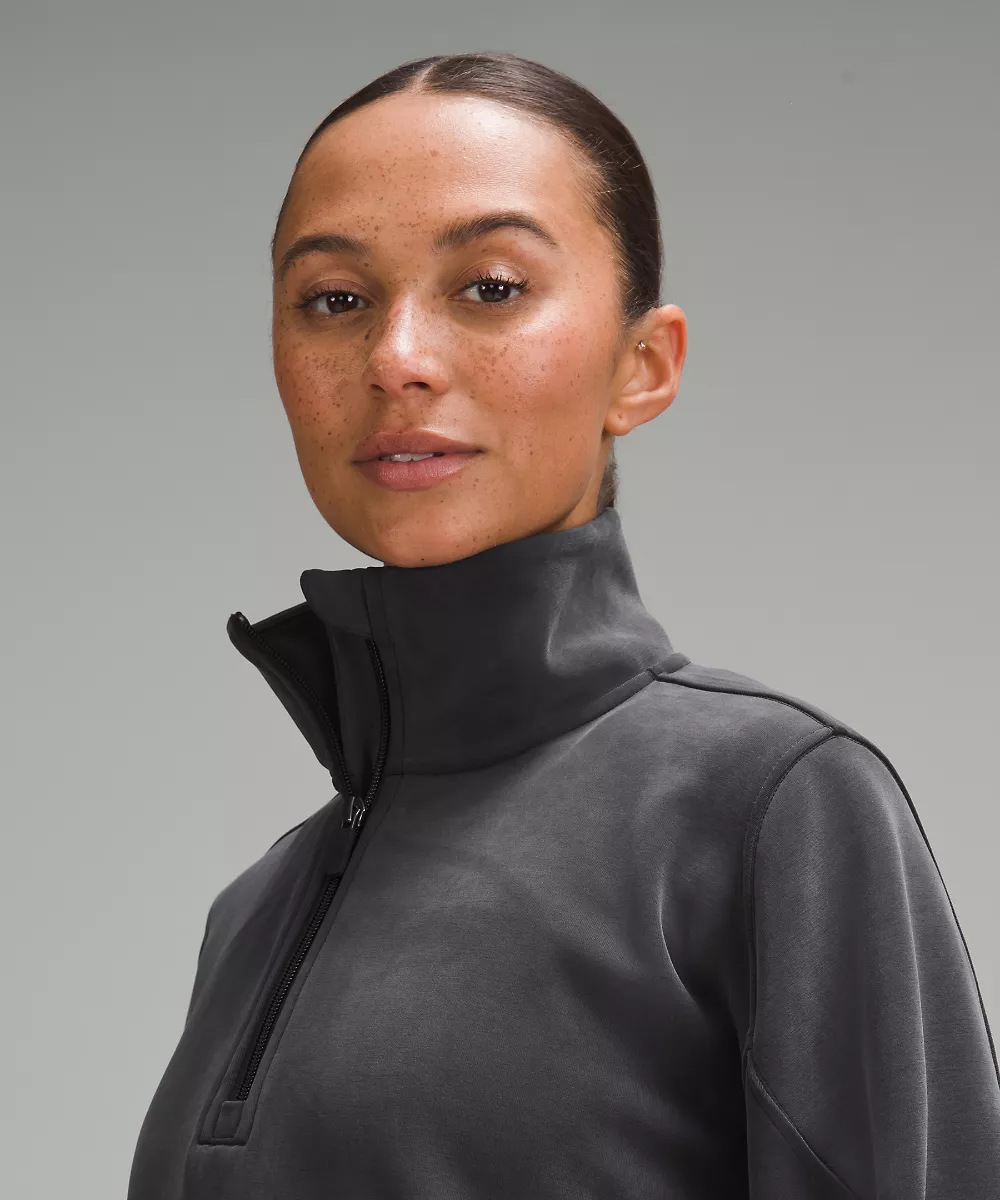 Haut demi-zip Softstreme brossé — Black, view 4