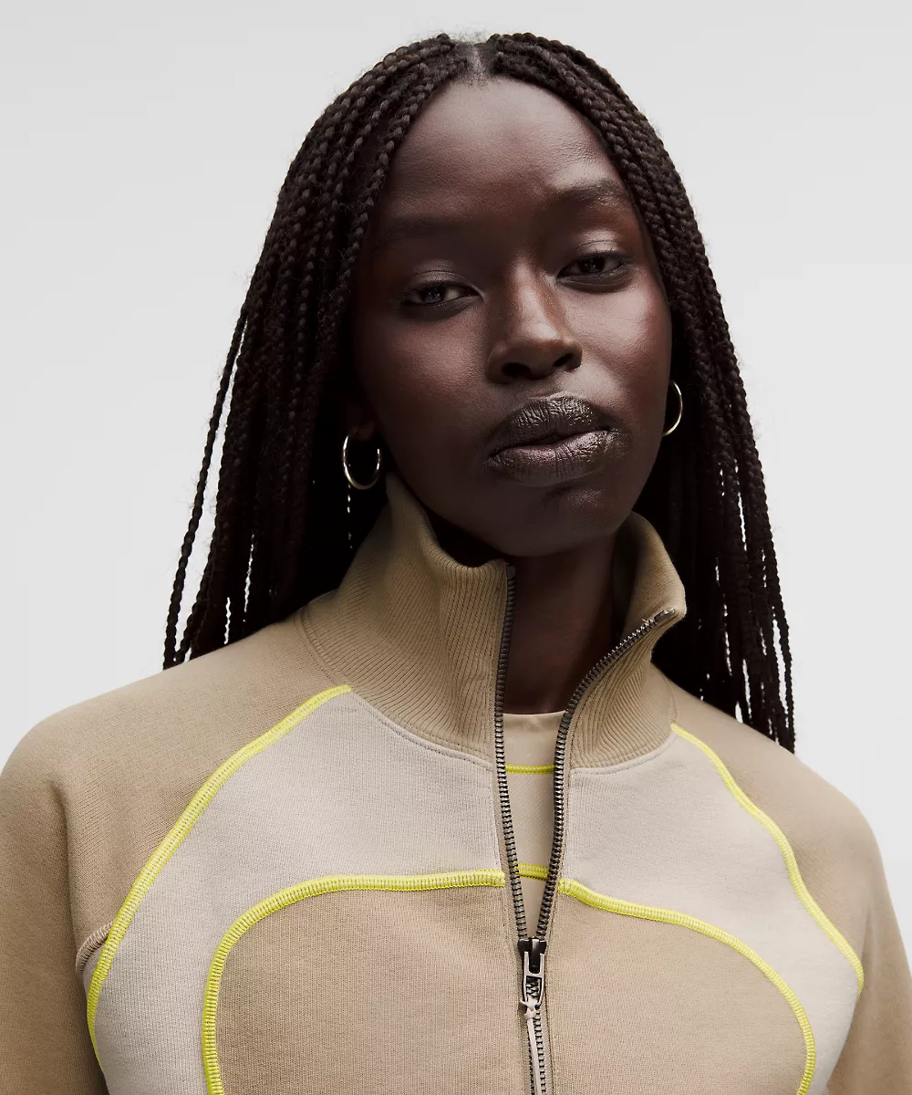 Veste zippée intégrale en molleton épais *SLNSH Collection — Sheer Oak/Mojave Tan, view 4